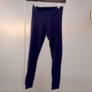 Justice, Girl’s Crop Leggings, Navy Metallic, 10, Excellent Condition